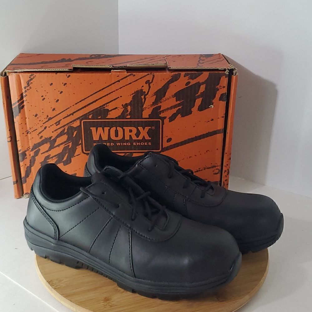 Worx by Red Wing Shoes Men's Slip Resistant Black Work Oxford Shoes Size 13 5039